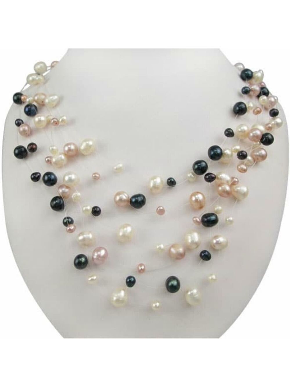 NWT trip colour freshwater pearl necklace